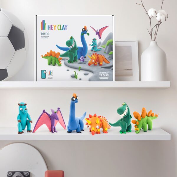 Hey Clay - Dinos პლასტელინის ნაკრები 15ც