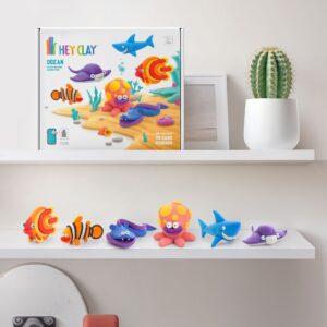 Hey Clay -  Shark, Octopus, Stingray, Series Ocean,  პლასტელინის ნაკრები - Image 11