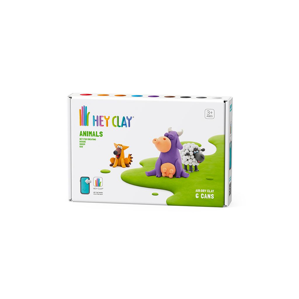 Hey Clay -  Cow, Doggie, Sheep, Series Animals,  პლასტელინის ნაკრები