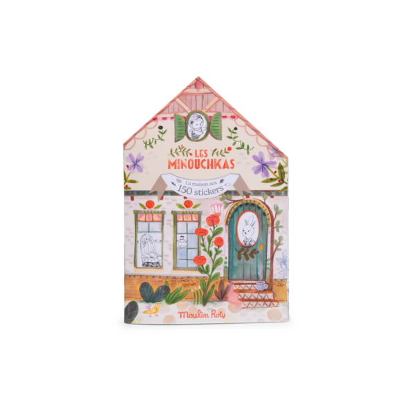 Moulin Roty - გასაფერადებელი წიგნი + 150 სტიკერი (20 გვ) Les Minouchkas /6