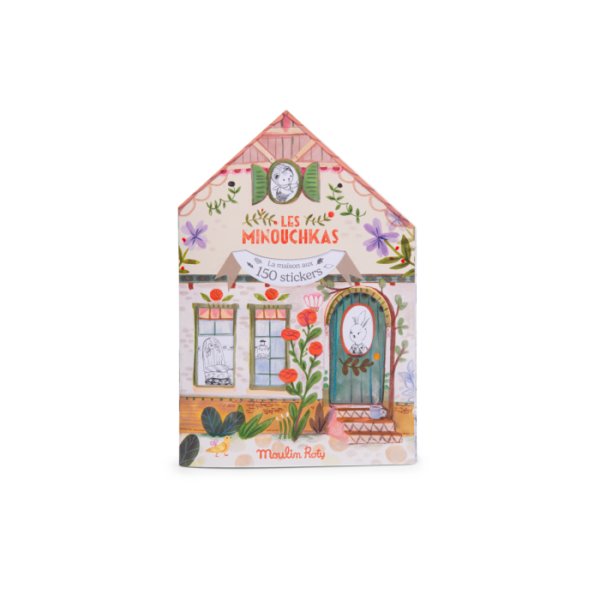 Moulin Roty - გასაფერადებელი წიგნი + 150 სტიკერი (20 გვ) Les Minouchkas /6